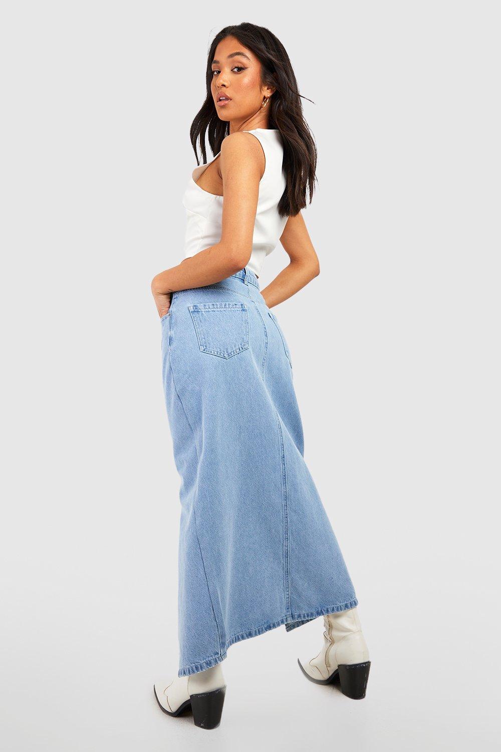 Petite flare cheap maxi skirt